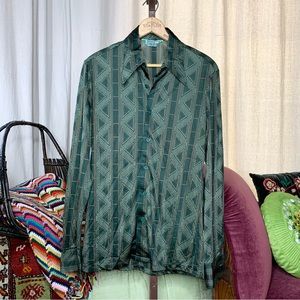 70s Polyester Disco Shirt
